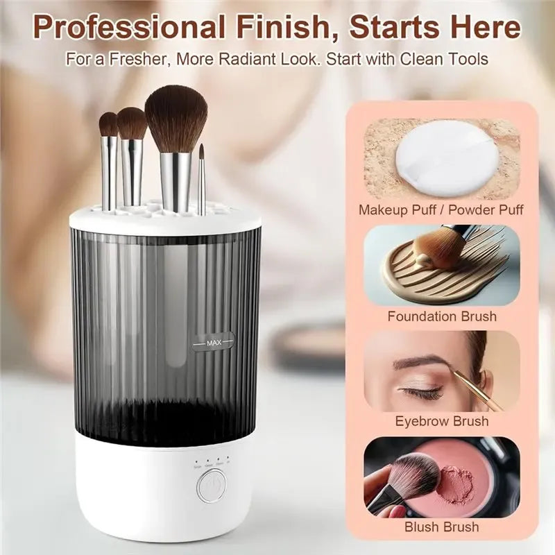 Rutamo Limpiador Eléctrico de Brochas de Maquillaje
