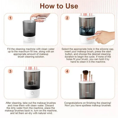 Rutamo Limpiador Eléctrico de Brochas de Maquillaje